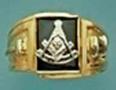 10kyg Past Master Ring with WG Emblem; Size 7.5