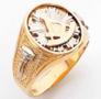 Past Master Round Sunken Top with Raised Emblem Ring