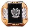 32nd Eagle Simulated Onyx Ring