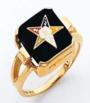 O.E.S.. Member's Square Stone Ring