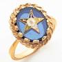 O.E.S.. Blue stone 10k  ring