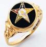 O.E.S.. Black Onyx Member's ring