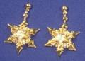 Eastern Star snowflake pierced earrings