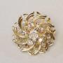 O.E.S. . Gold tone Swirl Pin