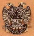 32 Degree Scottish Rite Metal Auto Emblem 