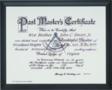 Meritorious Certificate 8" x10"  