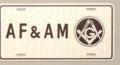 AF & AM LICENSE PLATE