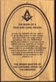 Masonic Plaque for the Blue Lodge