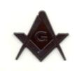 Chrome plated plastic auto emblem Masonic