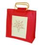 Eastern Star Red Jute Tote