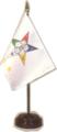 OES  4 X 6 Table Flag with Plastic Base