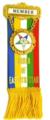  O.E.S. Reversible Stock Ribbon Badge with Non-Tarnish Fringe