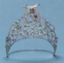 Daughters of the Nile Crown in silver tone with all white rhinestones