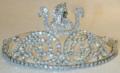 Daughter of Isis Crown in silver tone with all white rhinestones
