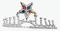 Estrellia Eastern Star Tiara in Silver tone with colored star