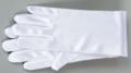 Ladies White satin wrist gloves