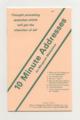 Ten minute Addresses by Melissinos