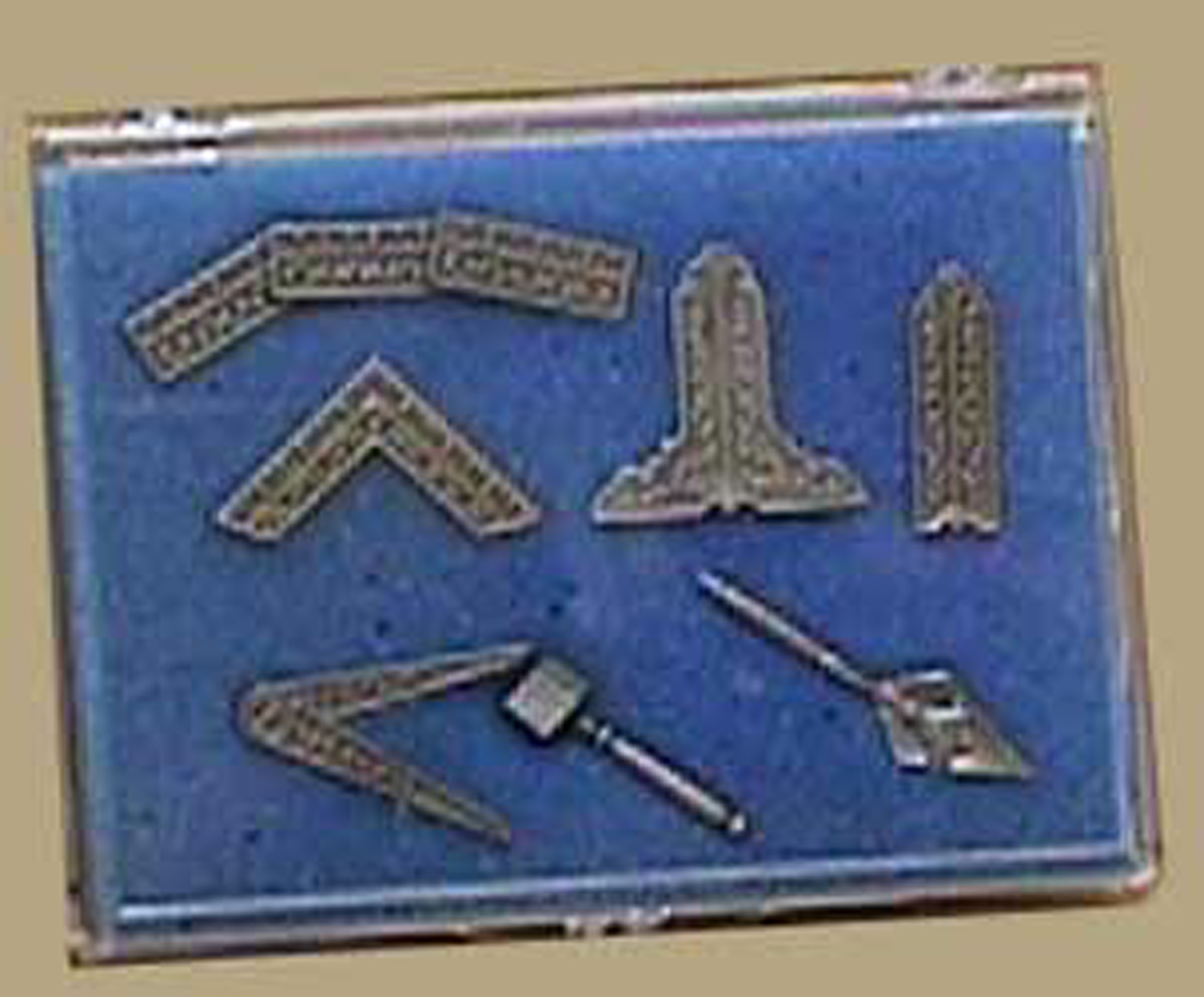 Masonic Metal Miniature working tools - Complete Set