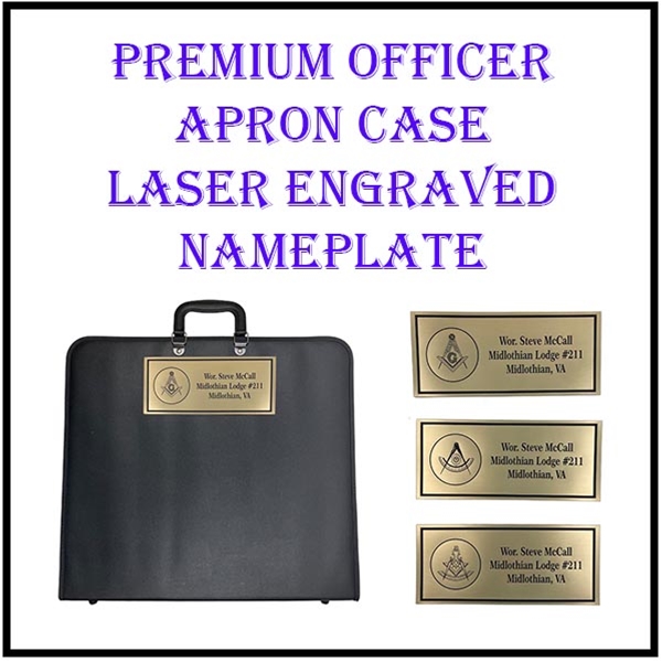 Premium Office Apron Case Laser Engraved Nameplate