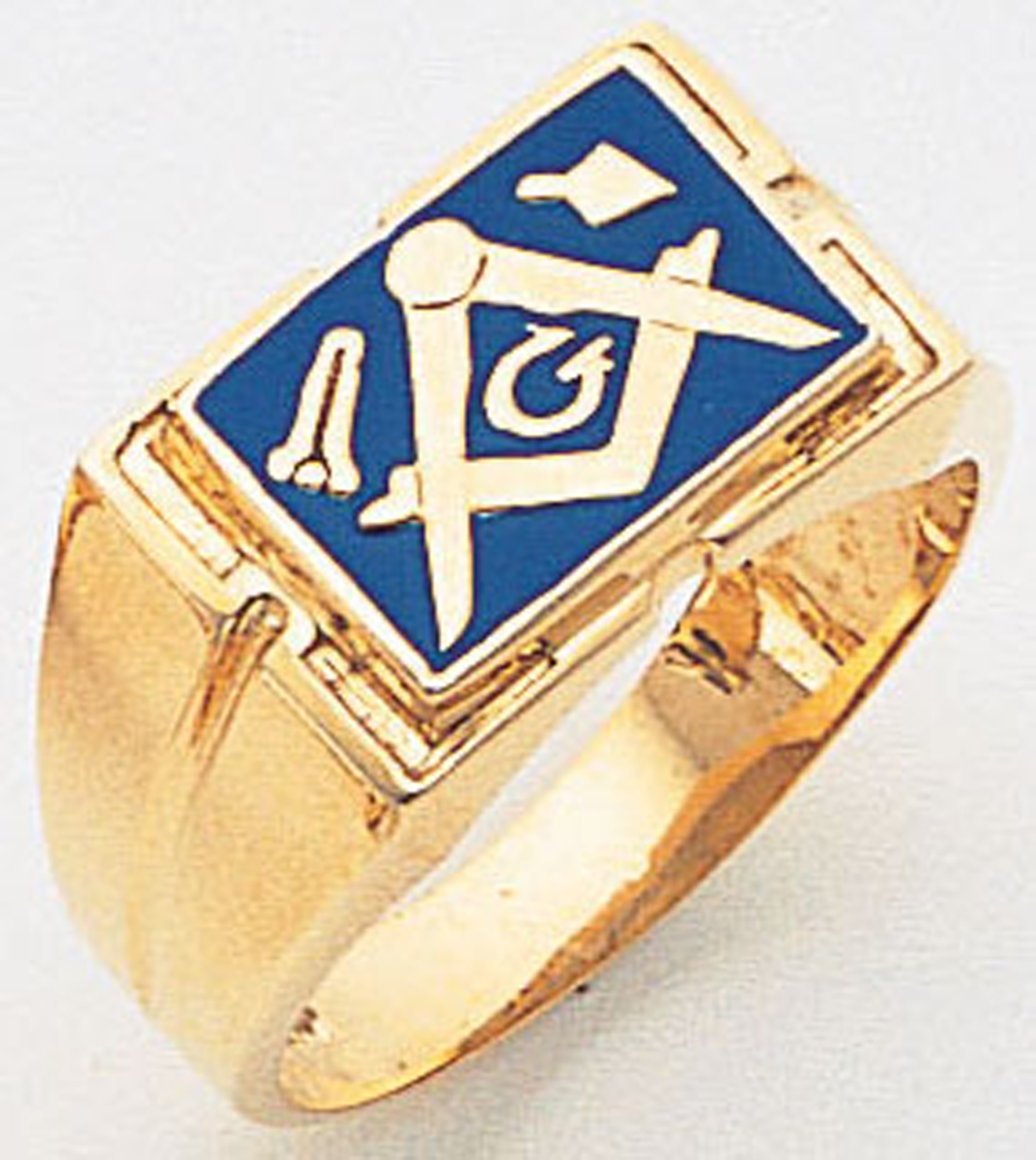 Gold Masonic Ring Solid Back 3212