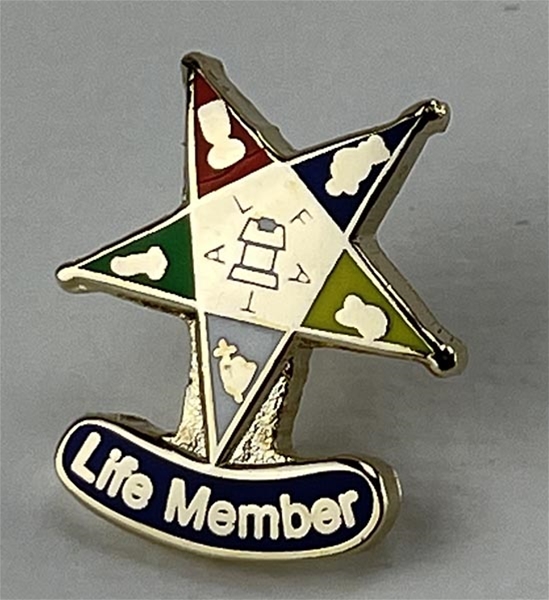 Eastern Star Lifetime Member Pin