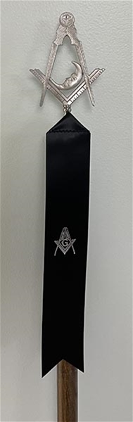 12" Masonic Mourning Ribbon for staff