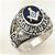 Master Mason ring Round stone with S&C and "G" - Sterling Silver