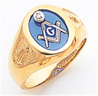 Masonic rings Round stone with S&C and "G" 10KYG
