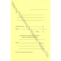 Masonic Notice of Dues and Arrears (12)