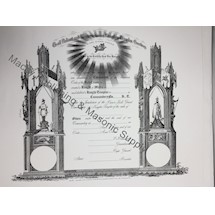 Prince Hall Knights Templar Member Certificate