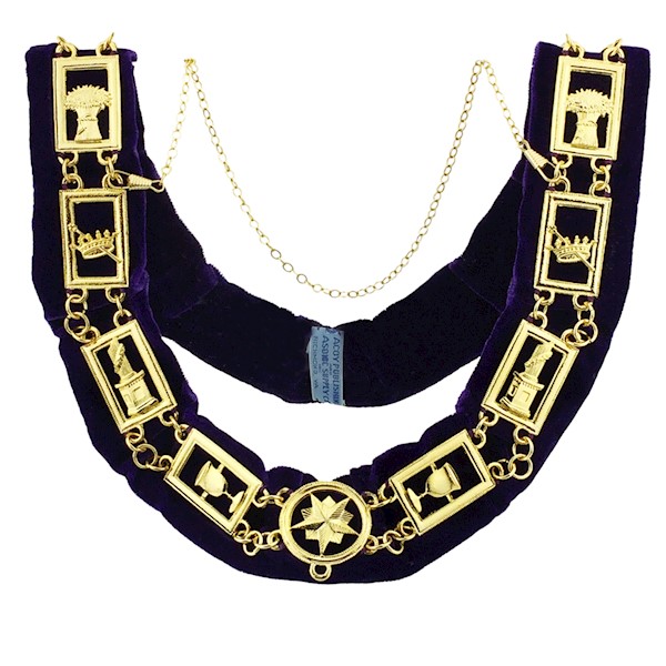 OES Order of Star Chain Collar Purple Backing DMR-900GP 