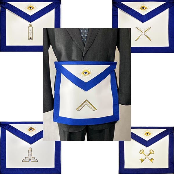 Blue Lodge Officer Aprons and Grand Lodge Aprons