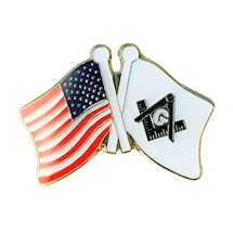 US Flag /Masonic S & C Lapel Pin