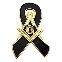 Masonic Mourning Lapel Button