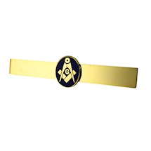 Masonic Goldtone Tie Bar w/ Emblem