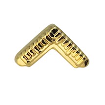 Master's Square Lapel button in gold tone