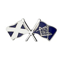 Masonic Crossed Flag Pin
