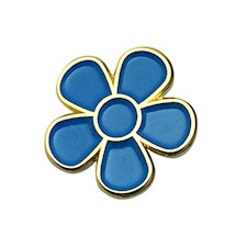Blue Forget Me Not Flower Lapel Pin