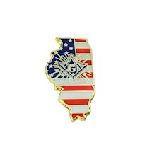 Illinois State Square & Compass Pin