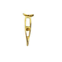 Shrine Crutch Lapel Button in gold tone