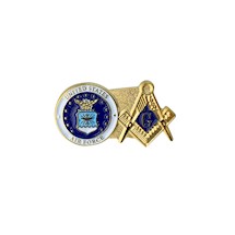 US Air Force & Masonic Lapel Pin