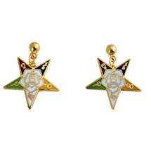 Eastern Star dangle pierced earrings