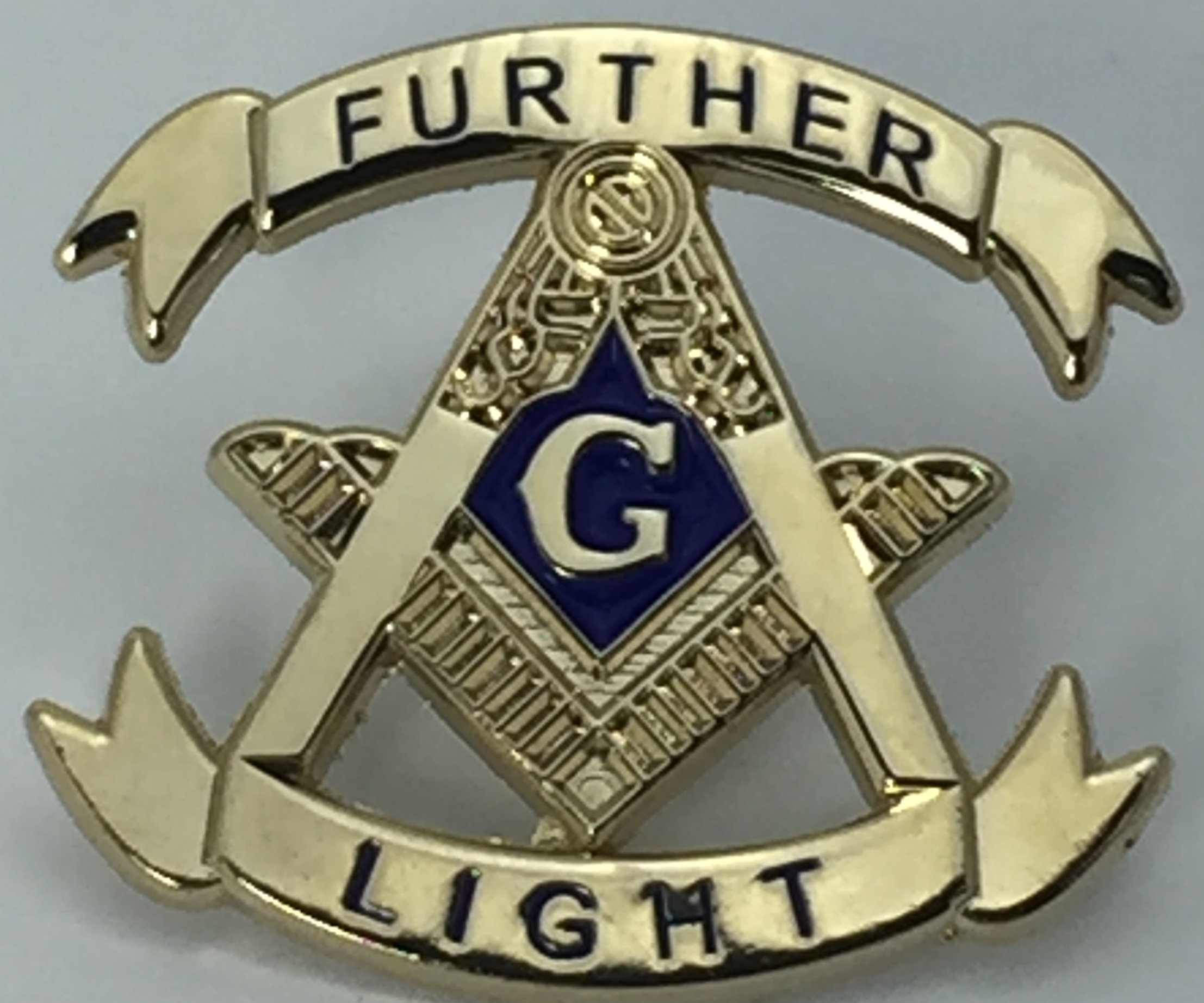 Further Light Square & Compasses Masonic Lapel Pin 