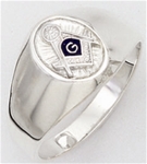 Mason rings Round front with S&C and "G" - Sterling Silver
