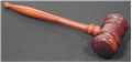 Ash wood Hammer Gavel in rosewood finish 11"