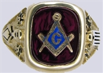 Masonic Ring - Forget Me not - 11001