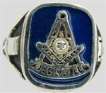 Past Master Enamel Silver Ring 11002