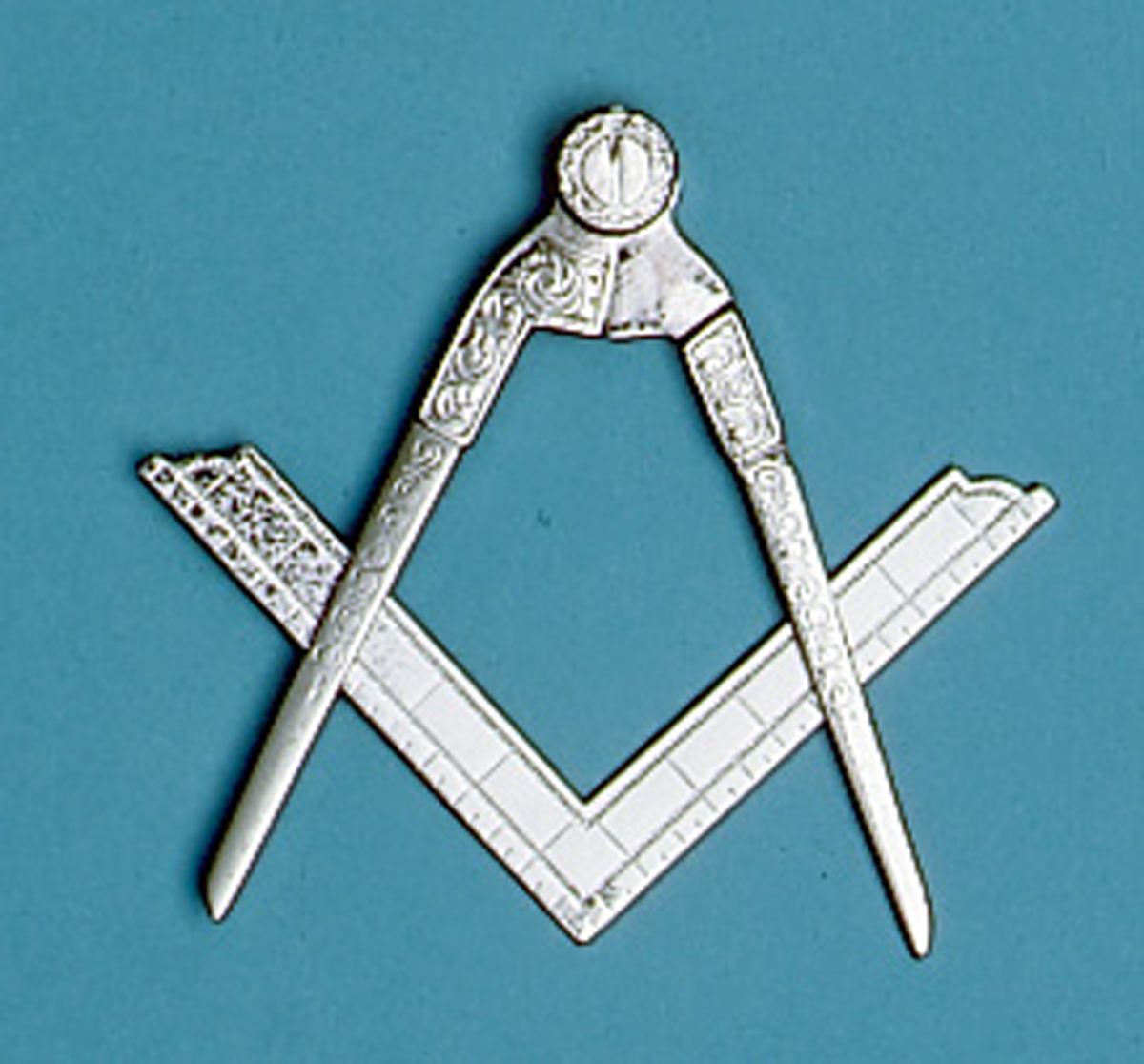Square Compass Set in Silv X