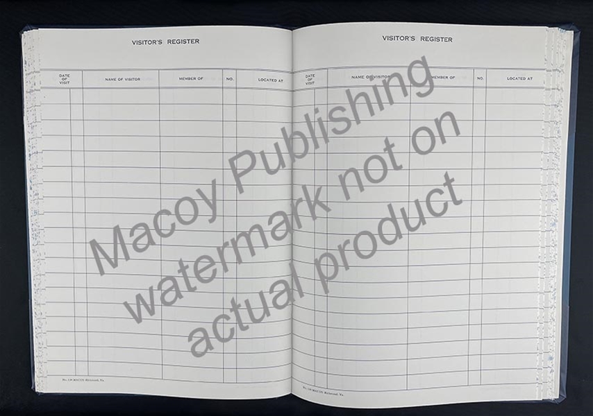 Generic Visitor's Register Book