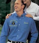 Masonic Blue Lodge Long Sleeve Oxford Shirt